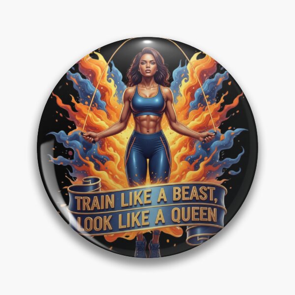 Item preview, "Train Like A Beast Look Like A Queen" T-Shirt | Fitness Motivation Pop Art designed and sold by BoldBloomArt.