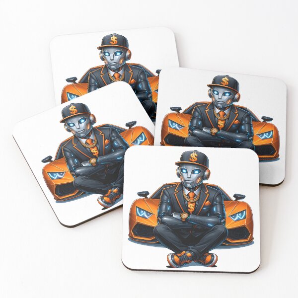Item preview, Cool AI Businessman with Orange Supercar designed and sold by DigiHub Linker.