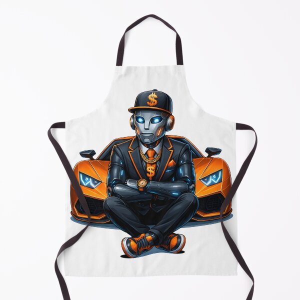 Item preview, Cool AI Businessman with Orange Supercar designed and sold by DigiHub Linker.