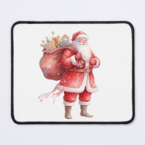 Item preview, Santa Claus Carrying a Bag of Toys Watercolor designed and sold by homydesign.