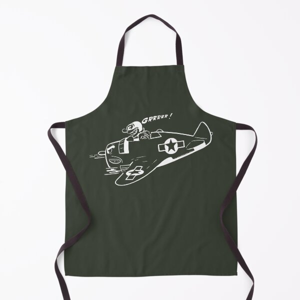 Item preview, WWII era P-47 Thunderbolt Cartoon (White) designed and sold by warbirdwear.