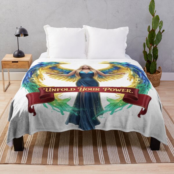 Item preview, Unfold Your Power T-Shirt | Angel Wings Empowerment Art | Divine Feminine & Inner Strength High Gloss Pop Art designed and sold by BoldBloomArt.