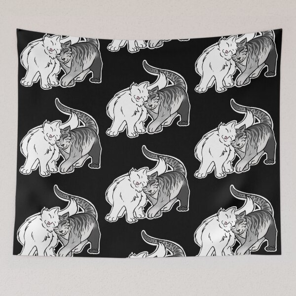 Item preview, Kitty Love - White & Silver Stripe designed and sold by AstralRavens.