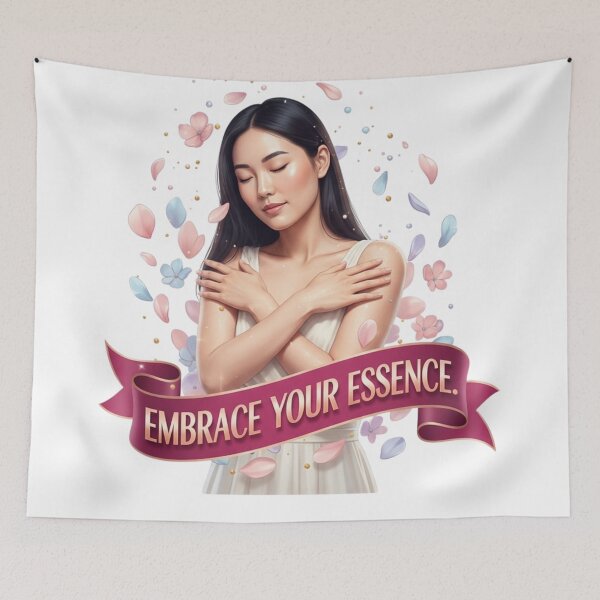 Item preview, TITLE (Englisch, Kompakt & Keyword-stark) Embrace Your Essence T-Shirt | Self-Love & Gentle Meditation Art | Floral Serenity High Gloss Pop Art designed and sold by BoldBloomArt.