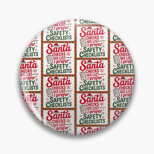 Item preview, Funny Christmas Safety Checklist | Holiday Workplace Design designed and sold by PeteLawliiet.