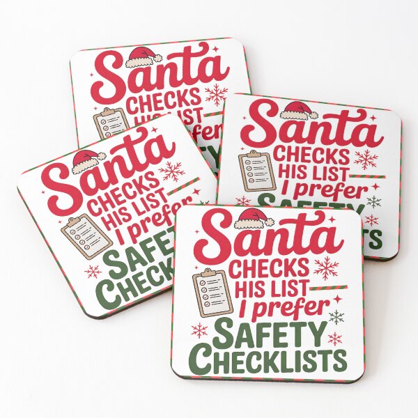 Item preview, Funny Christmas Safety Checklist | Holiday Workplace Design designed and sold by PeteLawliiet.
