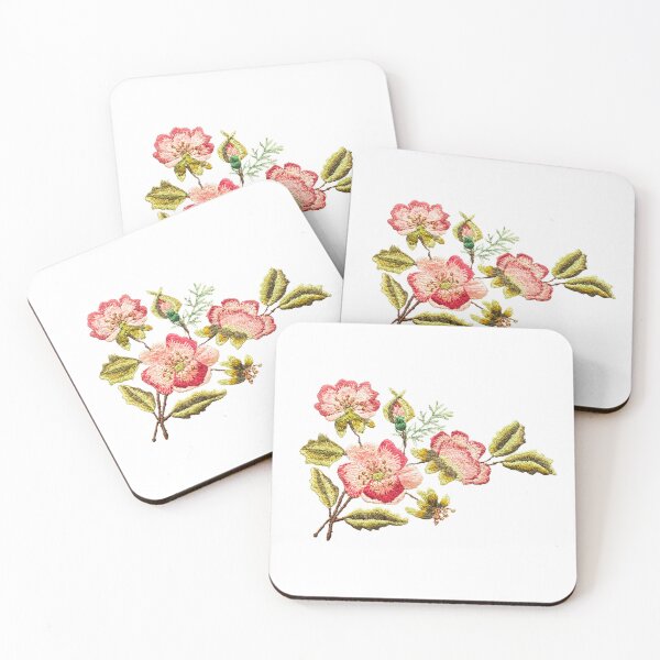 Item preview, Pretty pink Embroidery Flowers designed and sold by Bajicos.