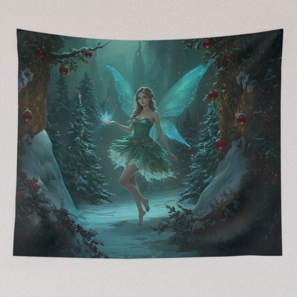 Item preview, Christmas Fairy in Enchanted Winter Forest designed and sold by FairyJournal.