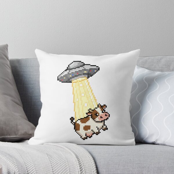 Item preview, Pixel UFO Abduction – Retro 8-Bit Cow & Spaceship designed and sold by alfredodesign.