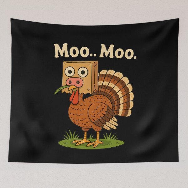 Item preview, Funny Turkey Disguise Moo Saying Silly Farm Thanksgiving Humor designed and sold by saloui.