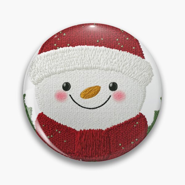 Item preview, Cute Embroidered Snowman Design – Festive Christmas Cross Stitch  designed and sold by MiraLumeStudio.