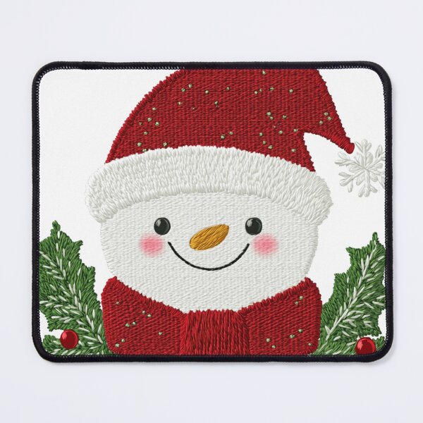 Item preview, Cute Embroidered Snowman Design – Festive Christmas Cross Stitch  designed and sold by MiraLumeStudio.