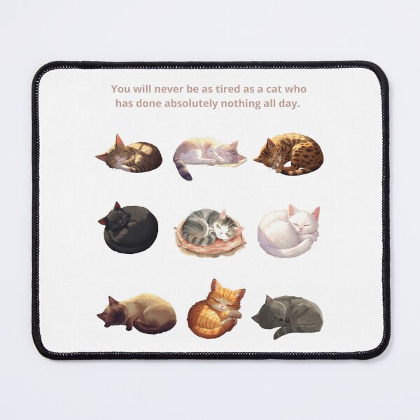 Item preview, Tired Cat designed and sold by AuraCraftMarket.
