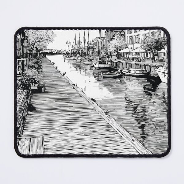 Item preview, Bathurst New Brunswick | Chaleur Bay Waterfront Sketch Art designed and sold by TuncGK.