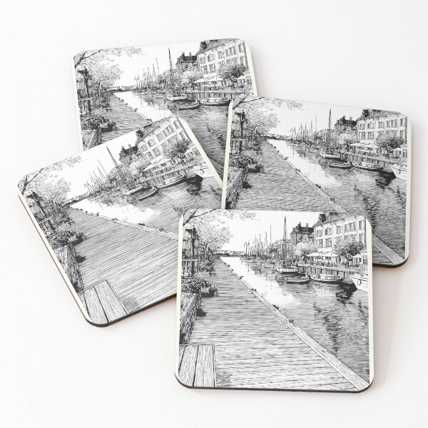 Item preview, Bathurst New Brunswick | Chaleur Bay Waterfront Sketch Art designed and sold by TuncGK.