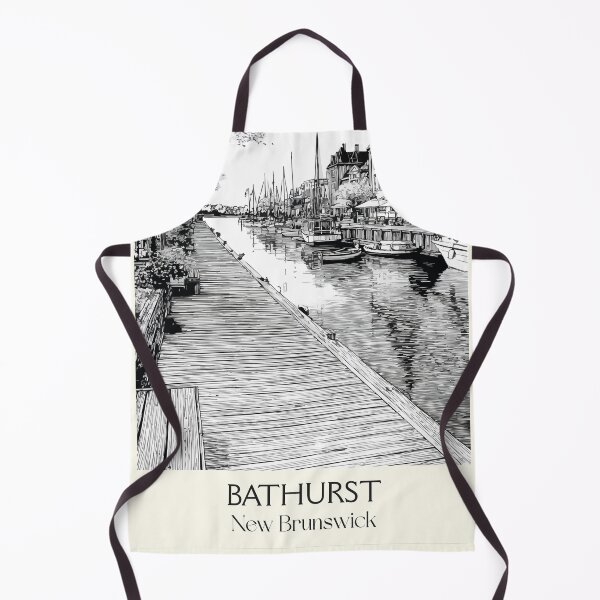 Item preview, Bathurst New Brunswick | Chaleur Bay Waterfront Sketch Art designed and sold by TuncGK.