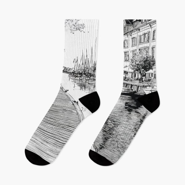 Item preview, Bathurst New Brunswick | Chaleur Bay Waterfront Sketch Art designed and sold by TuncGK.