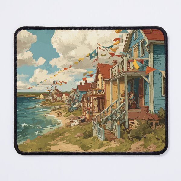 Item preview, Acadian Peninsula New Brunswick | Coastal Village Scenery Art designed and sold by TuncGK.