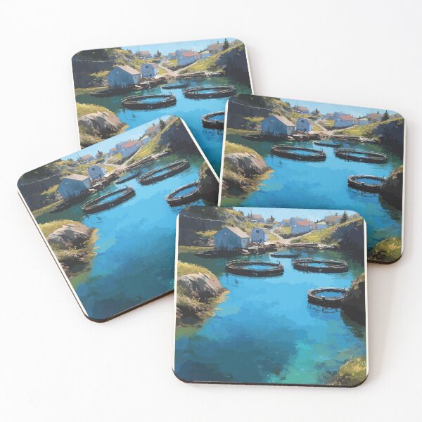 Item preview, Beaver Harbour New Brunswick | Aquaculture Coast Scenery Art designed and sold by TuncGK.