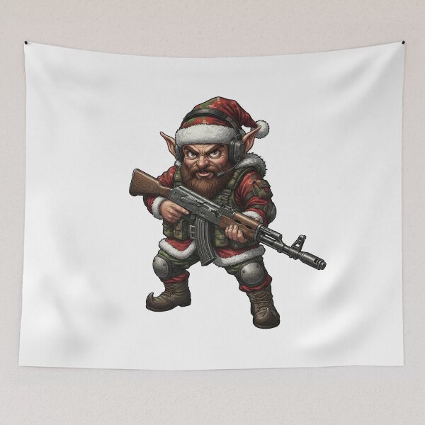 Item preview, Christmas Gnome Tactical designed and sold by RAWLIFEGRAPHIC.
