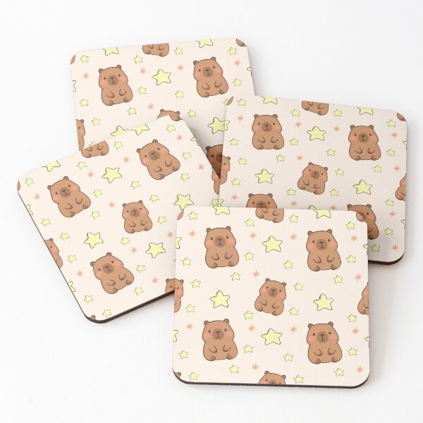 Item preview, Capybara cute pastel shades seamless repeating pattern designed and sold by Relaxtarot.