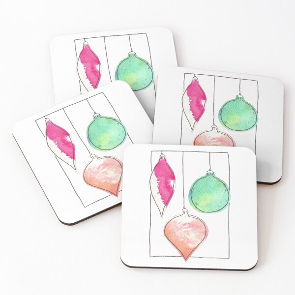 Item preview, Hand Inked Baubles Christmas Card designed and sold by LiorSmithDesign.