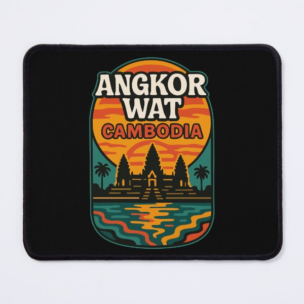 Item preview, Angkor Wat Cambodia Trippy Art Asia Travel designed and sold by TomFrontierArt.