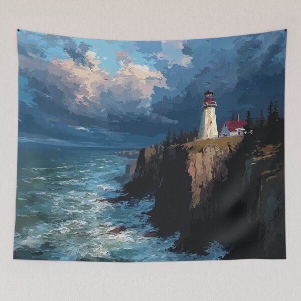 Item preview, Cape Enrage New Brunswick | Cliffs & Lighthouse Scenery Art designed and sold by TuncGK.