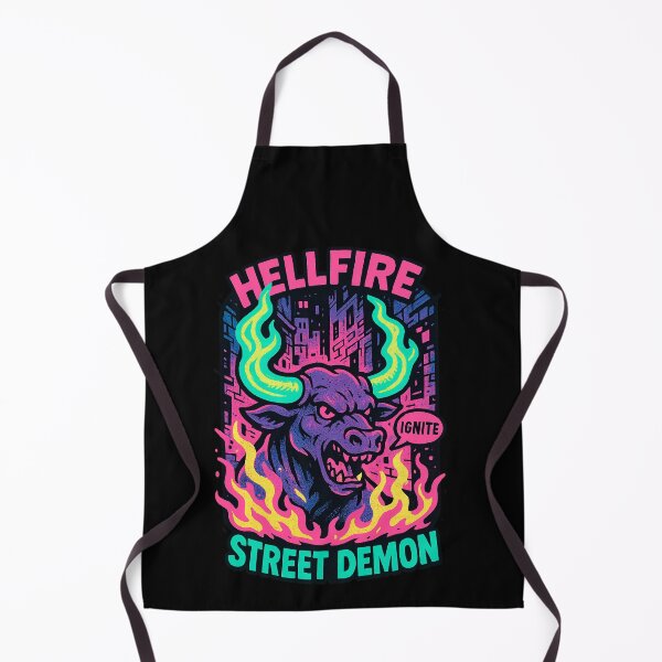 Item preview, Vaporwave Hellfire Street Demon Bull Graphic designed and sold by SholoStudio.