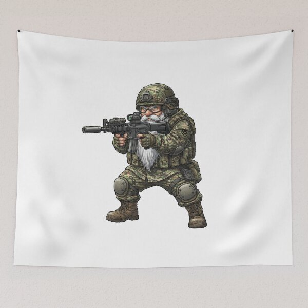 Item preview, Christmas Gnome Tactical designed and sold by RAWLIFEGRAPHIC.