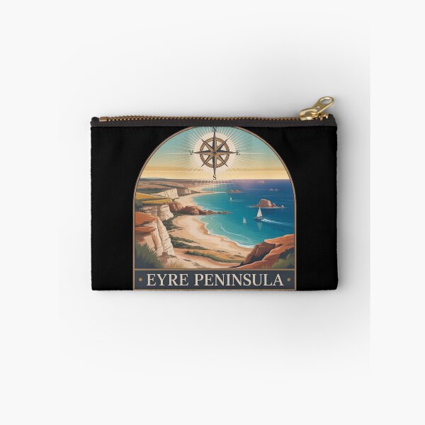 Item preview, Vintage Eyre Peninsula Travel Poster  – Retro Coastal Landscape Illustration designed and sold by VividOrganica.