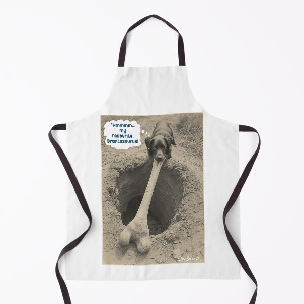 Item preview, Dog digging up Brontosaurus bone! designed and sold by IanBakerToons.