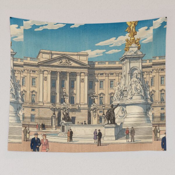 Item preview, Buckingham Palace Japanese Woodblock Print designed and sold by Takeda-art.