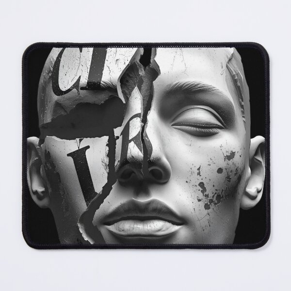 Item preview, Shattered Identity – Dark Minimal Face Art designed and sold by TimaStudioUk.