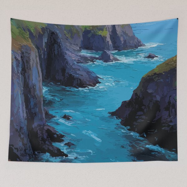 Item preview, Cape Spencer New Brunswick | Rugged Bay of Fundy Cliffs Art designed and sold by TuncGK.