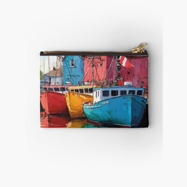 Item preview, Caraquet New Brunswick | Acadian Fishing Harbour Art Print designed and sold by TuncGK.