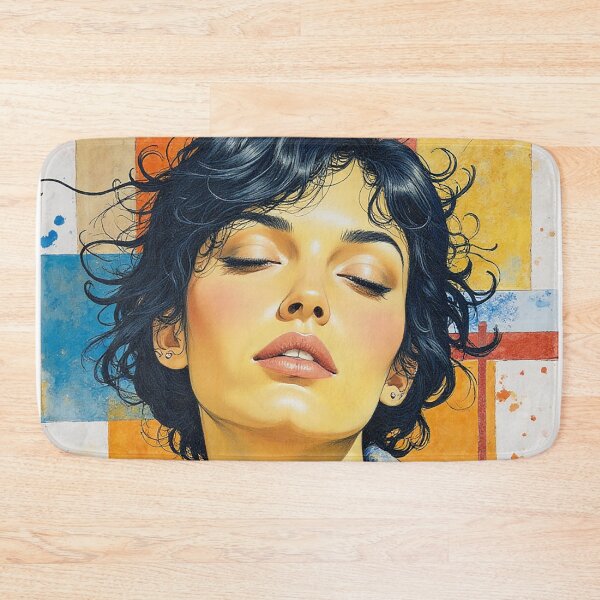 Item preview, Denim and Orange Portrait | Abstract Pop Art Illustration designed and sold by S-Viirgo.