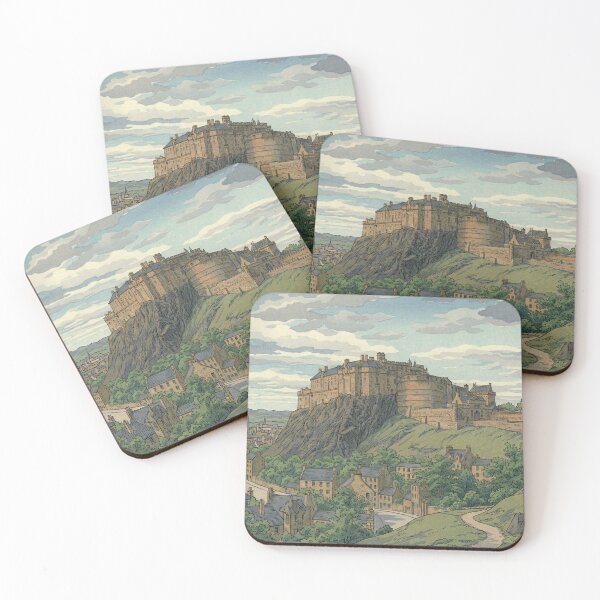 Item preview, Edinburgh Castle Japanese Woodblock Print designed and sold by Takeda-art.