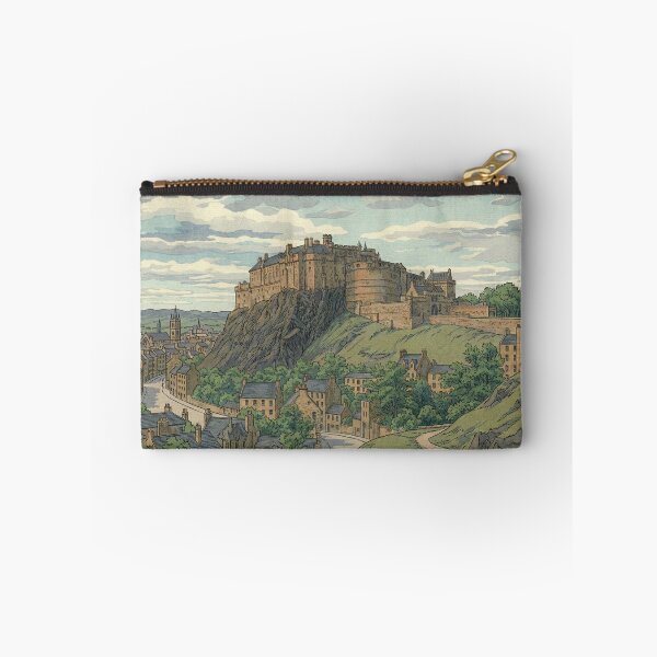 Item preview, Edinburgh Castle Japanese Woodblock Print designed and sold by Takeda-art.