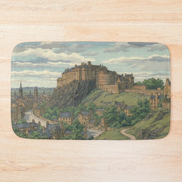 Item preview, Edinburgh Castle Japanese Woodblock Print designed and sold by Takeda-art.