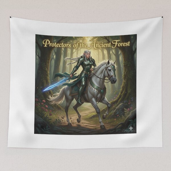 Item preview, Female Elf Warrior: Protectors of the Ancient Forest designed and sold by BlingandGifts.