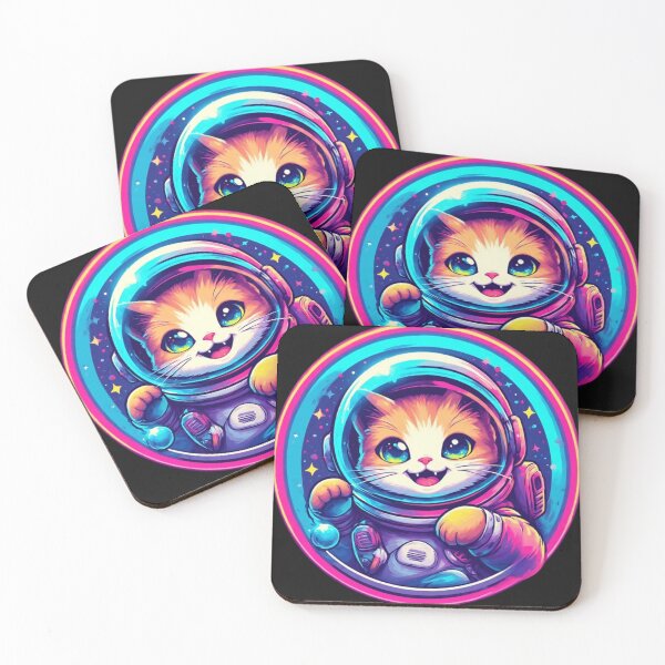Item preview, Cute Astronaut Cat Logo – Adorable Space Kitty Illustration designed and sold by SweetRossel.