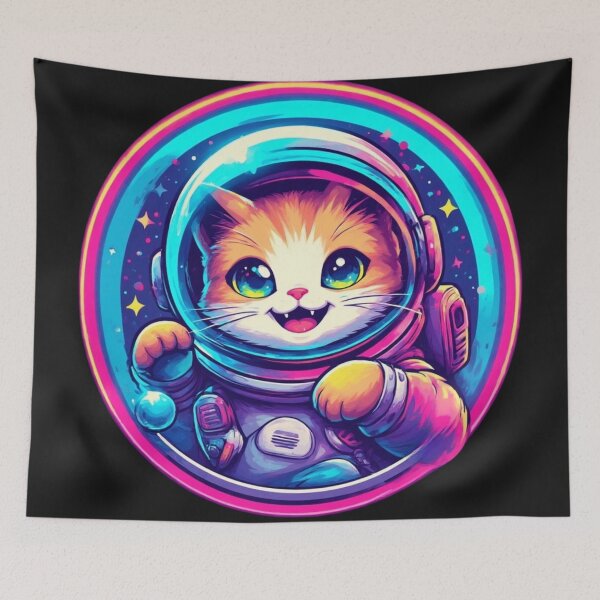 Item preview, Cute Astronaut Cat Logo – Adorable Space Kitty Illustration designed and sold by SweetRossel.