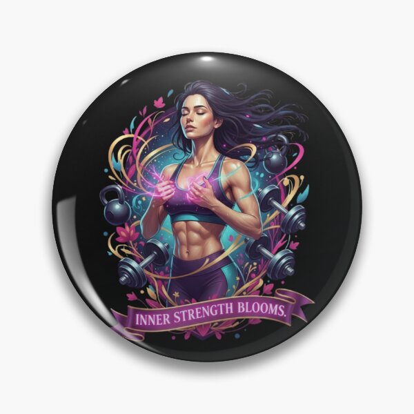 Item preview, INNER STRENGTH BLOOMS. | Fitness Pop Art for Inner Growth designed and sold by BoldBloomArt.