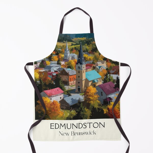 Item preview, Edmundston New Brunswick | Fall Valley & Church Scenery Art designed and sold by TuncGK.