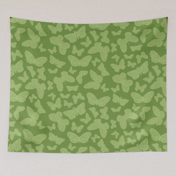 Item preview, Moth Pattern Green designed and sold by cevarra.