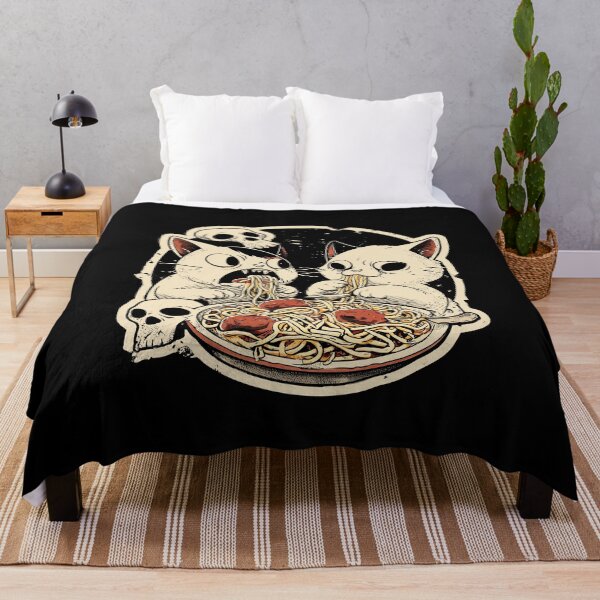 Item preview, Spooky Cats Eating Spaghetti – Gothic Cute Horror Pasta Art designed and sold by Absyntart.