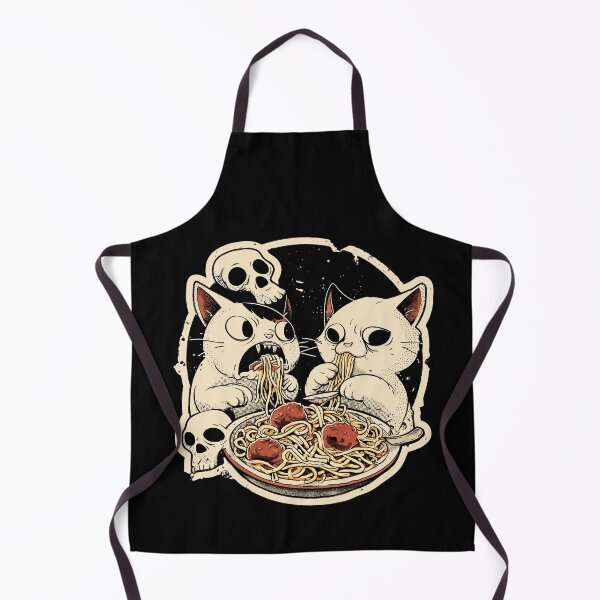 Item preview, Spooky Cats Eating Spaghetti – Gothic Cute Horror Pasta Art designed and sold by Absyntart.