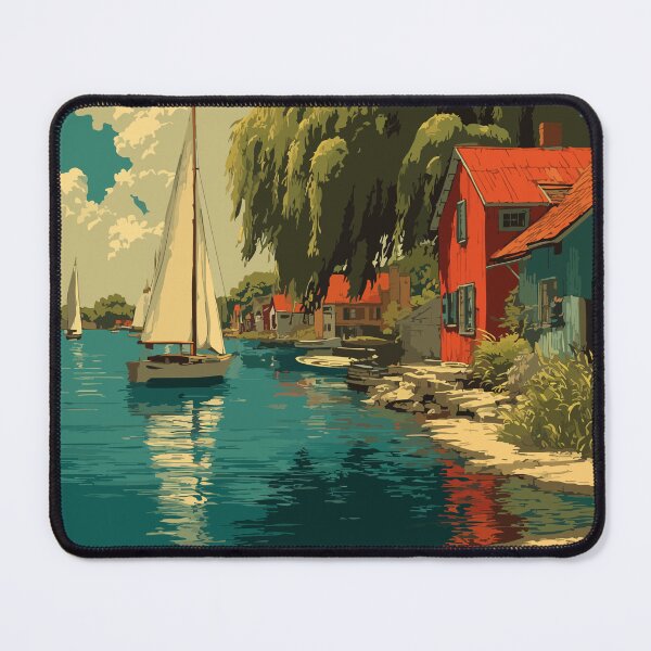 Item preview, Gagetown New Brunswick | Saint John River Village Art designed and sold by TuncGK.