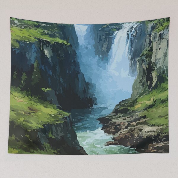 Item preview, Grand Falls New Brunswick | Saint John River Gorge Art designed and sold by TuncGK.